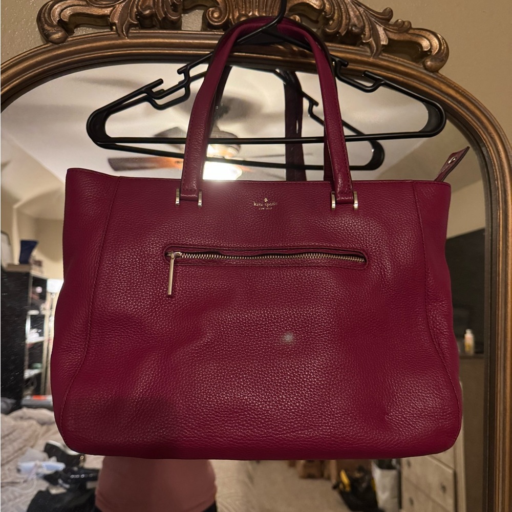 Kate Spade Pink Fushia Leather Purse Tote Bag